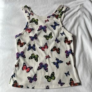 Butterfly cropped strappy tank top rue 21 butterfly tank